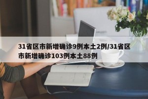 31省区市新增确诊9例本土2例/31省区市新增确诊103例本土88例